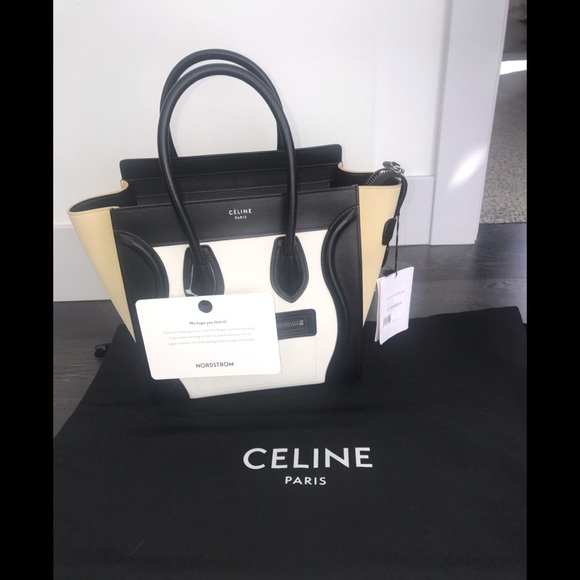 Celine Handbags - 👜Authentic Céline micro Luggage baby  Tri-color